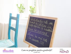tabla de scris eveniment cum ne pregătim pentru grădiniță
