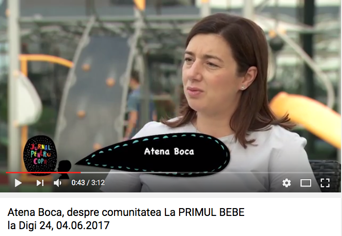 Atena Boca despre LaPrimulBebe la Digi24